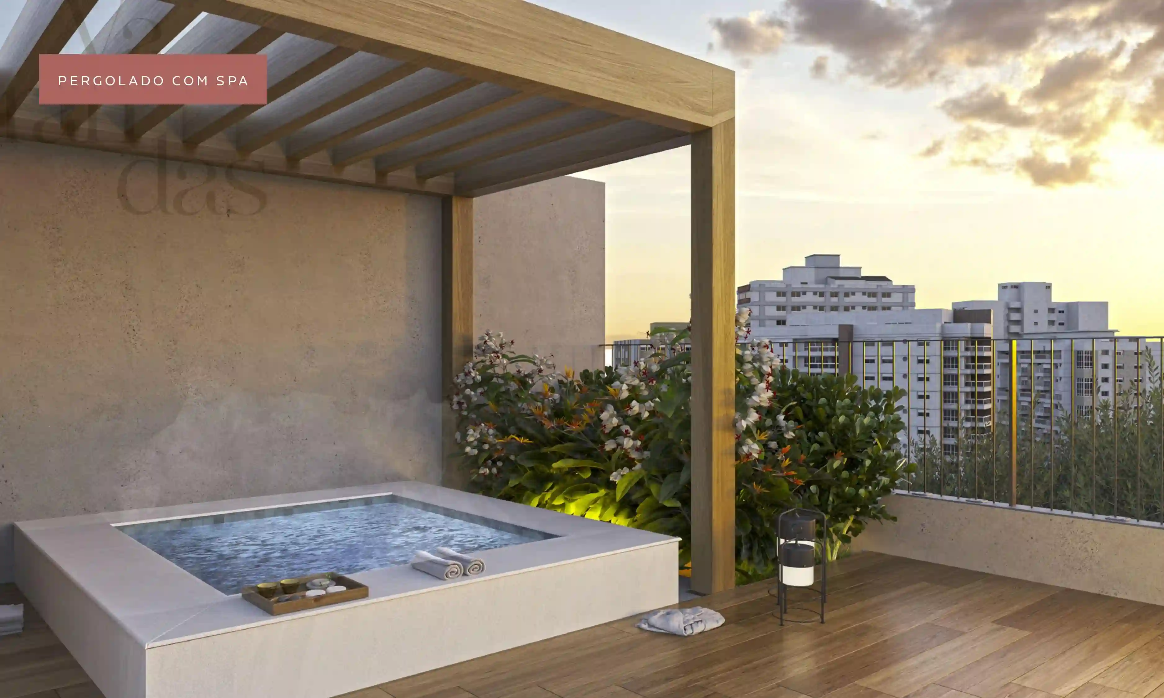 Spa localizado no rooftop para tirar o estresse do dia-a-dia